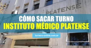 como sacar turnos online y teléfono instituto médico platense imp la plata