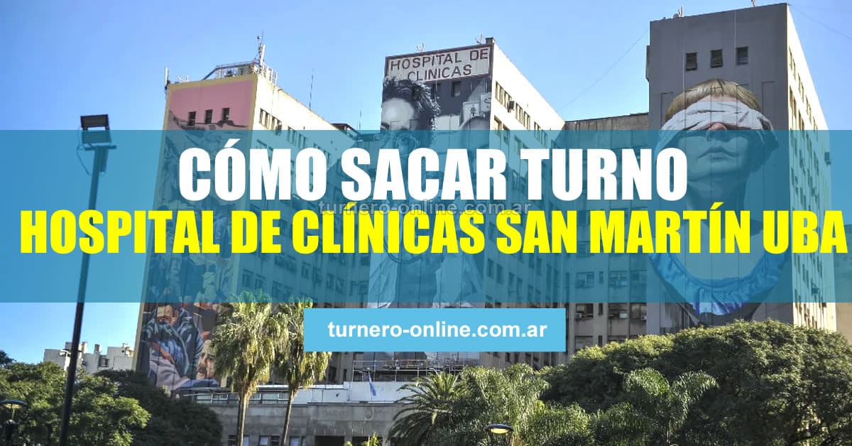 imagen de cómo sacar turnos online y por teléfono en el hospital de clínicas san martín de la uba en buenos aires