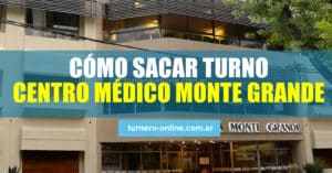 foto del frente del centro médico monte grande para cómo sacar turnos por teléfono, online