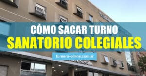 foto del frente del sanatorio colegiales para cómo sacar turnos online, teléfono y whatsapp